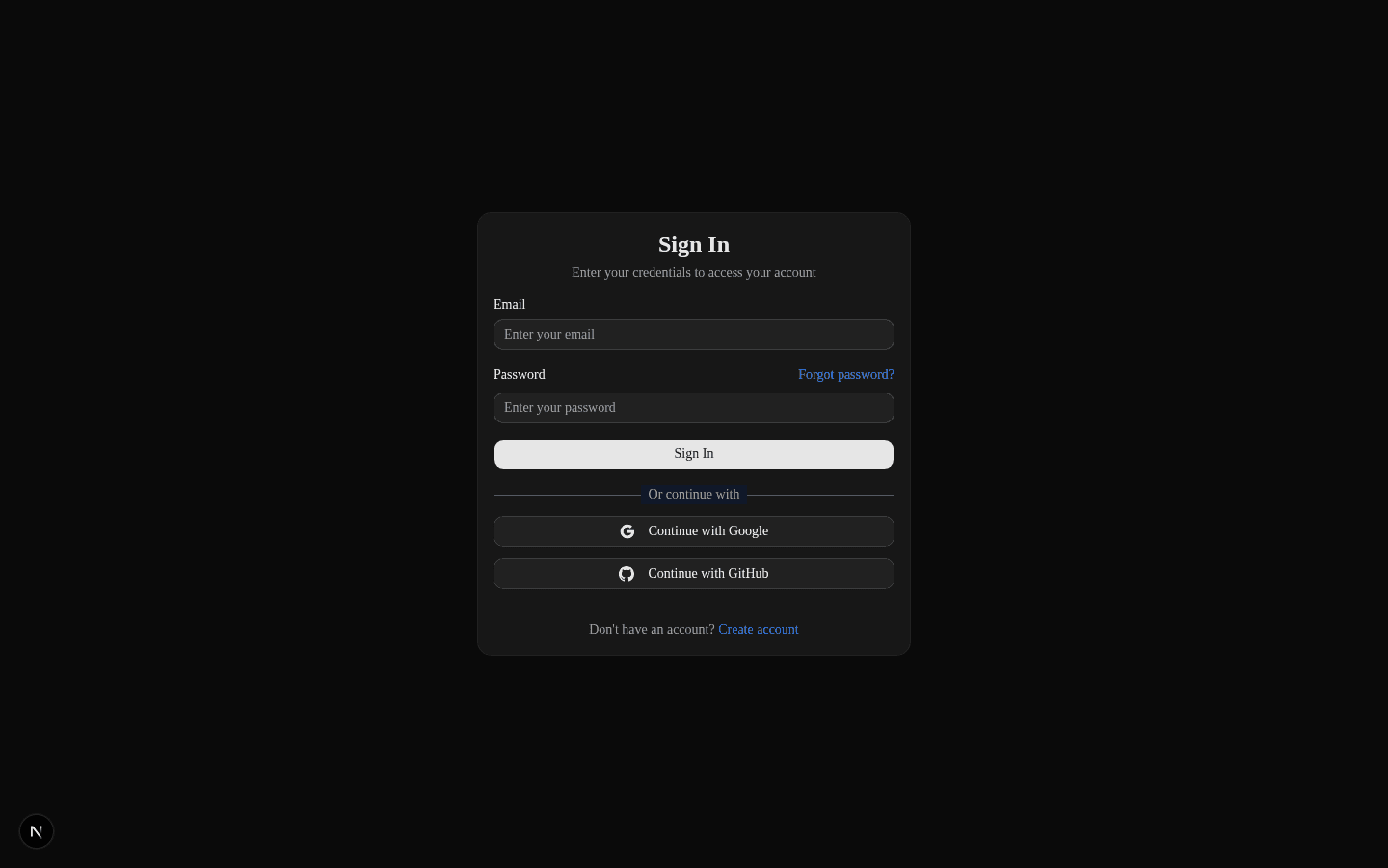 Authentication screenshot